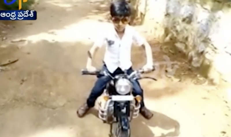 Video: Electric Royal Enfield Bullet built by dad for 6-year-old son is an  exact replica! - Bike News