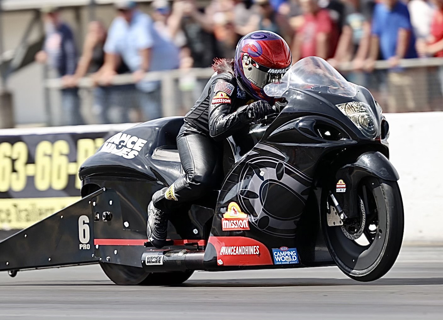 Race Day Update Angelle Sampey Goes 200MPH, New Vance & Hines 4Valve